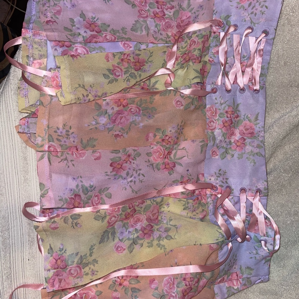 Dolls Kill Garden Fantasy Lace Up Skirt